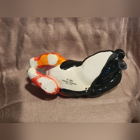 Vintage Annaco Creations - Whimsiclay Red Black Cat Hot Rod Flames - Picture 4 of 6